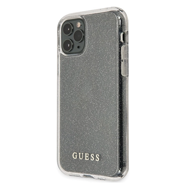Guess GUHCN65PCGLSI iPhone 11 Pro Max silver/silver hard case Glittereng