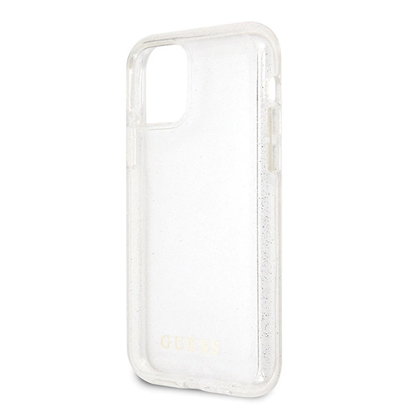 Guess GUHCN65PCGLSI iPhone 11 Pro Max silver/silver hard case Glittereng