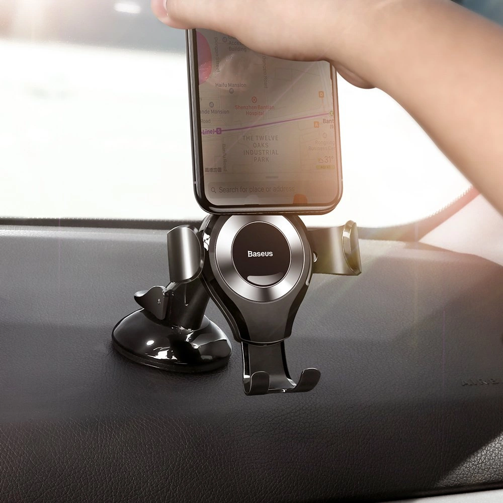 Baseus Osculum gravity car holder for windshield, dashboard silver (SUYL-XP0S)eng