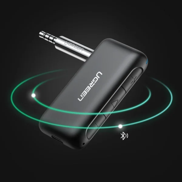 Ugreen Bluetooth 5.0 audio receiver AUX mini jack for car black (70303)eng