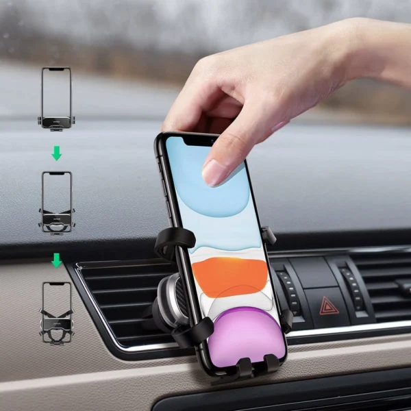 Ugreen gravity car phone holder black (80539)eng