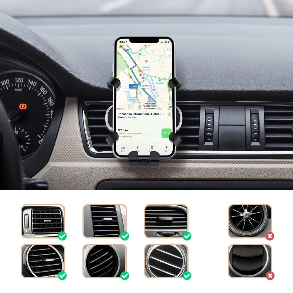 Ugreen gravity car phone holder black (80539)eng