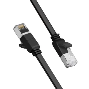 Ugreen Flat Cable Internet Network Cable Ethernet Patchcord RJ45 Cat 6 UTP 1000Mbps 5m Black (NW101 50187)eng