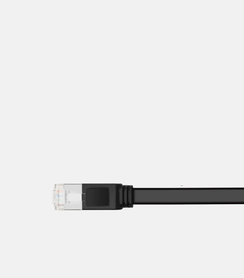 Ugreen Flat Cable Internet Network Cable Ethernet Patchcord RJ45 Cat 6 UTP 1000Mbps 5m Black (NW101 50187)eng