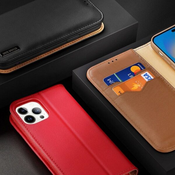 DUX DUCIS wallet case HIVO for IPHONE 15 Pro red