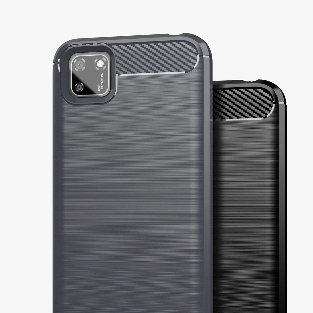 Carbon Case Flexible Cover TPU Case for Huawei Y5p blackeng