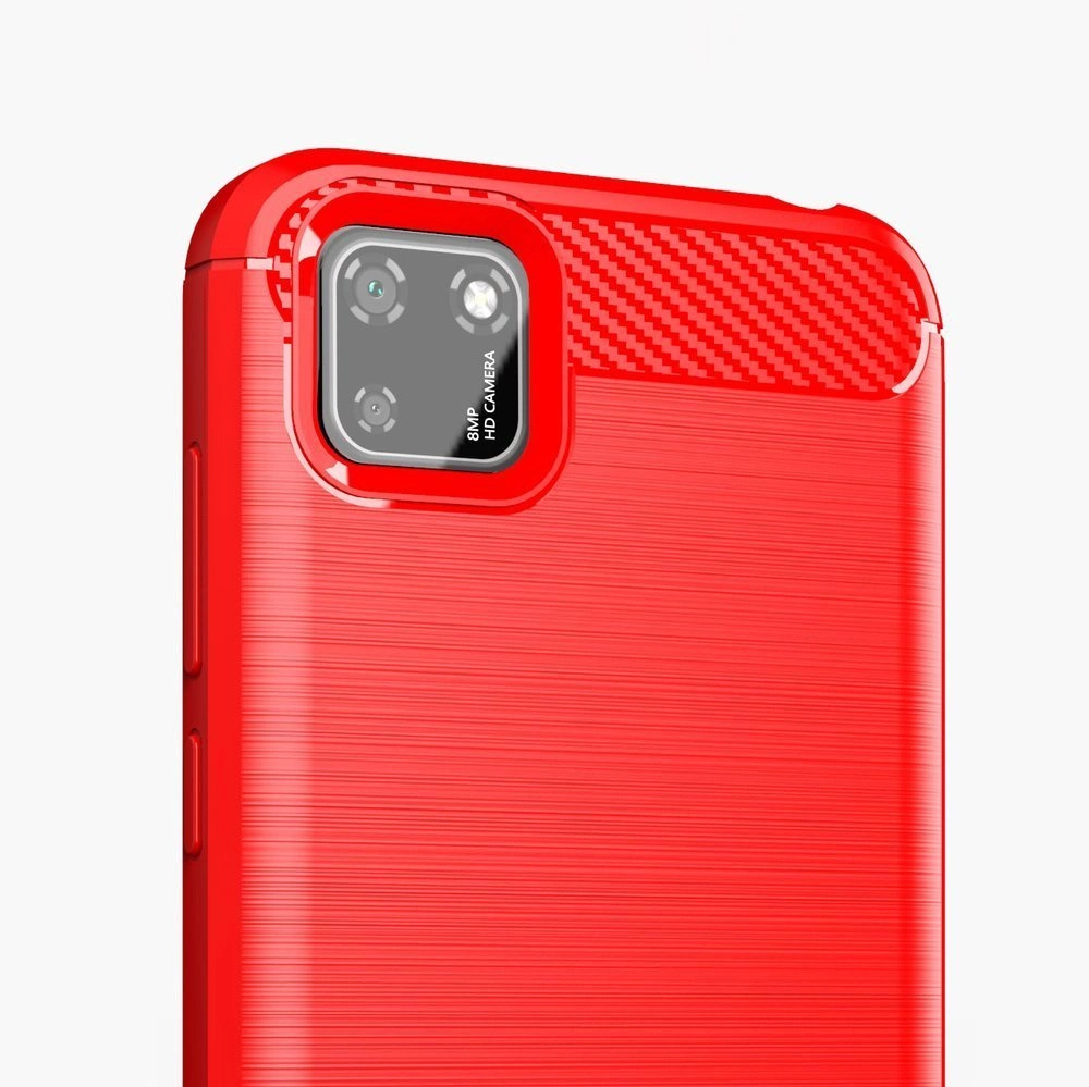 Carbon Case Flexible Cover TPU Case for Huawei Y5p blackeng