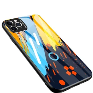 Color Glass Case Durable Cover with Tempered Glass Back and camera cover iPhone 11 Pro Max pattern 1eng