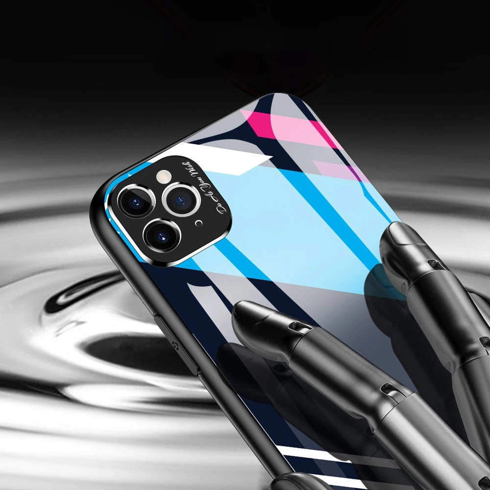Color Glass Case Durable Cover with Tempered Glass Back and camera cover iPhone 11 Pro Max pattern 1eng