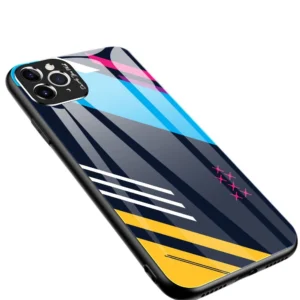 Color Glass Case Durable Cover with Tempered Glass Back and camera cover iPhone 11 Pro Max pattern 2eng