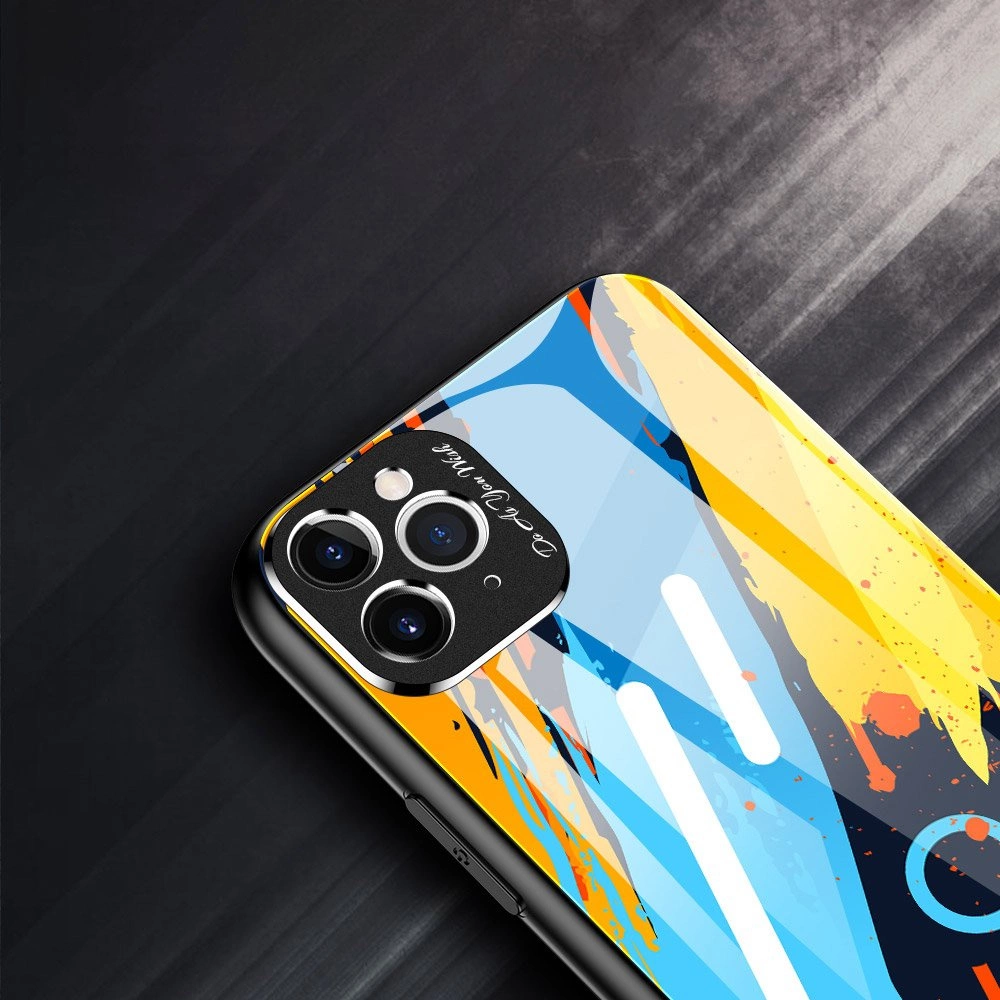 Color Glass Case Durable Cover with Tempered Glass Back and camera cover iPhone 11 Pro Max pattern 2eng