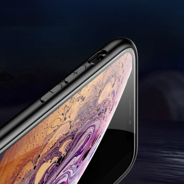 Color Glass Case Durable Cover with Tempered Glass Back and camera cover iPhone 11 Pro Max pattern 2eng