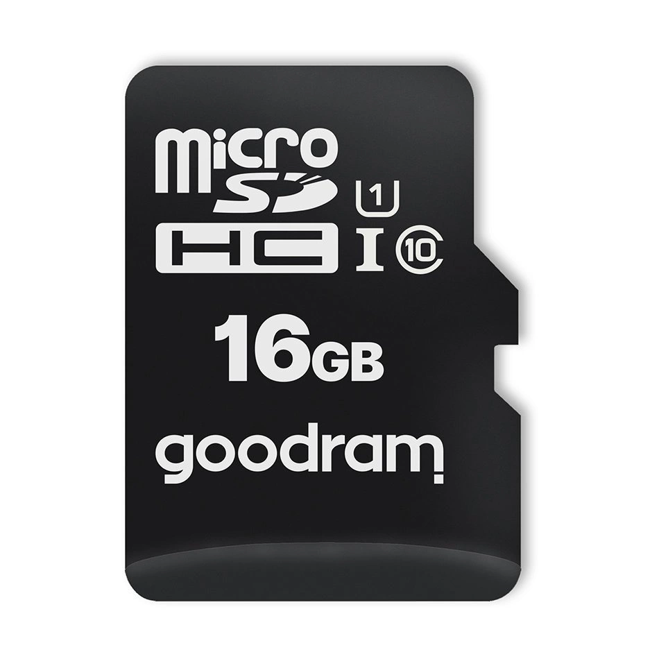 Goodram Microcard 16 GB micro SD HC UHS-I class 10 memory card, SD adapter (M1AA-0160R12)eng