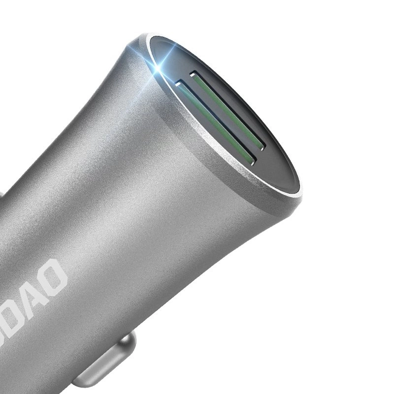 Dudao 3.4A smart car charger 2x USB silver (R6S silver)eng