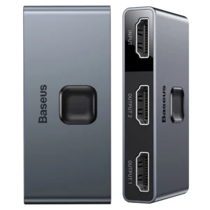 Baseus bidirectional switch splitter switcher HDMI - 2x HDMI 4K / 30 Hz gray (CAHUB-BC0G)eng