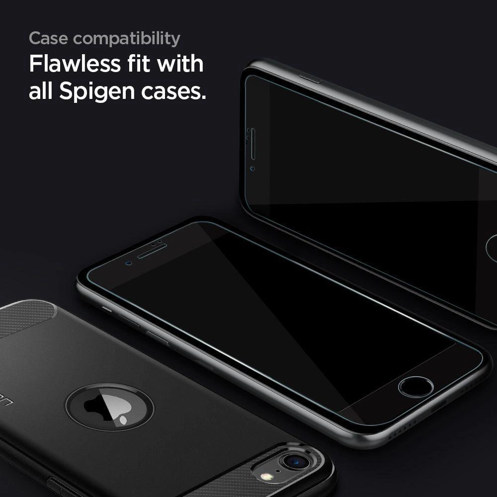 Spigen Glass FC Tempered Glass for iPhone 7 / 8 / SE 2020 / 2022 - Black 2 pcs.eng