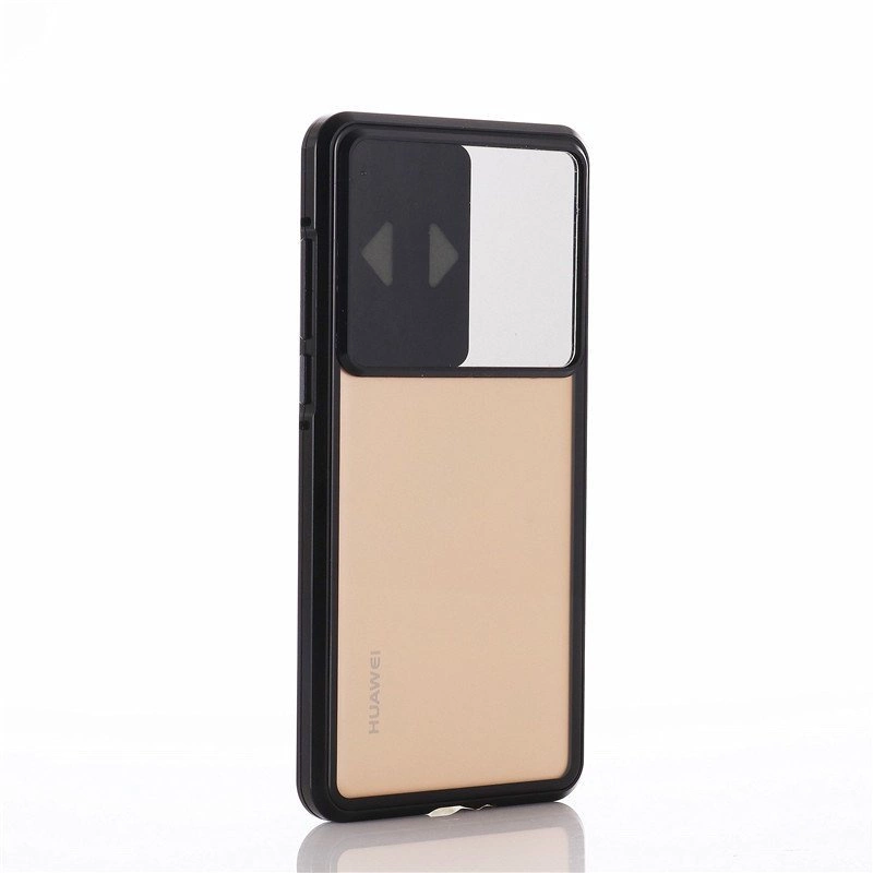 Wozinsky Magnetic Cam Slider Case Full Body Cover built-in front glass lens rotector for Huawei P40 blackeng