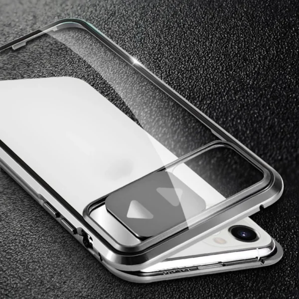 Wozinsky Magnetic Cam Slider Case Full Body Cover built-in front glass lens rotector for Huawei P40 blackeng