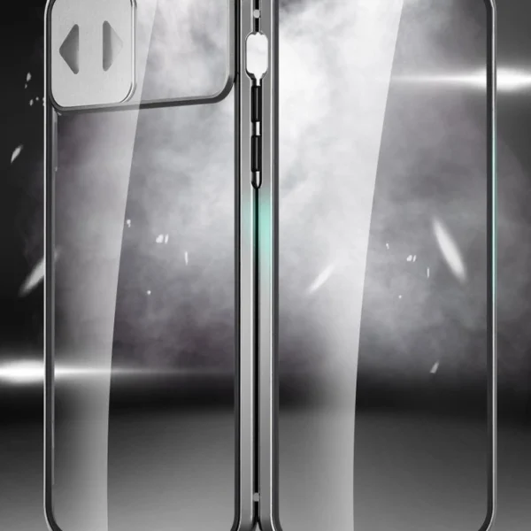 Wozinsky Magnetic Cam Slider Case Full Body Cover built-in front glass lens rotector for Huawei P40 blackeng