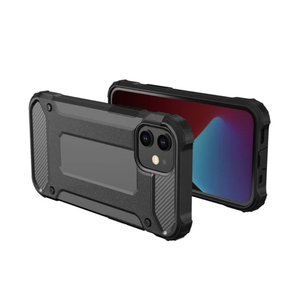 Hybrid Armor Case Tough Rugged Cover for iPhone 12 Pro Max blackeng
