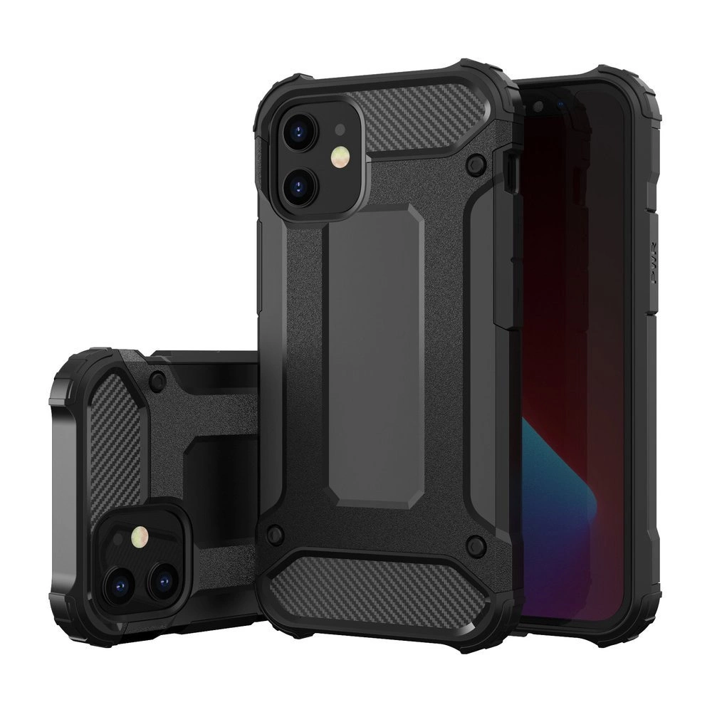 Hybrid Armor Case Tough Rugged Cover for iPhone 12 Pro Max blackeng