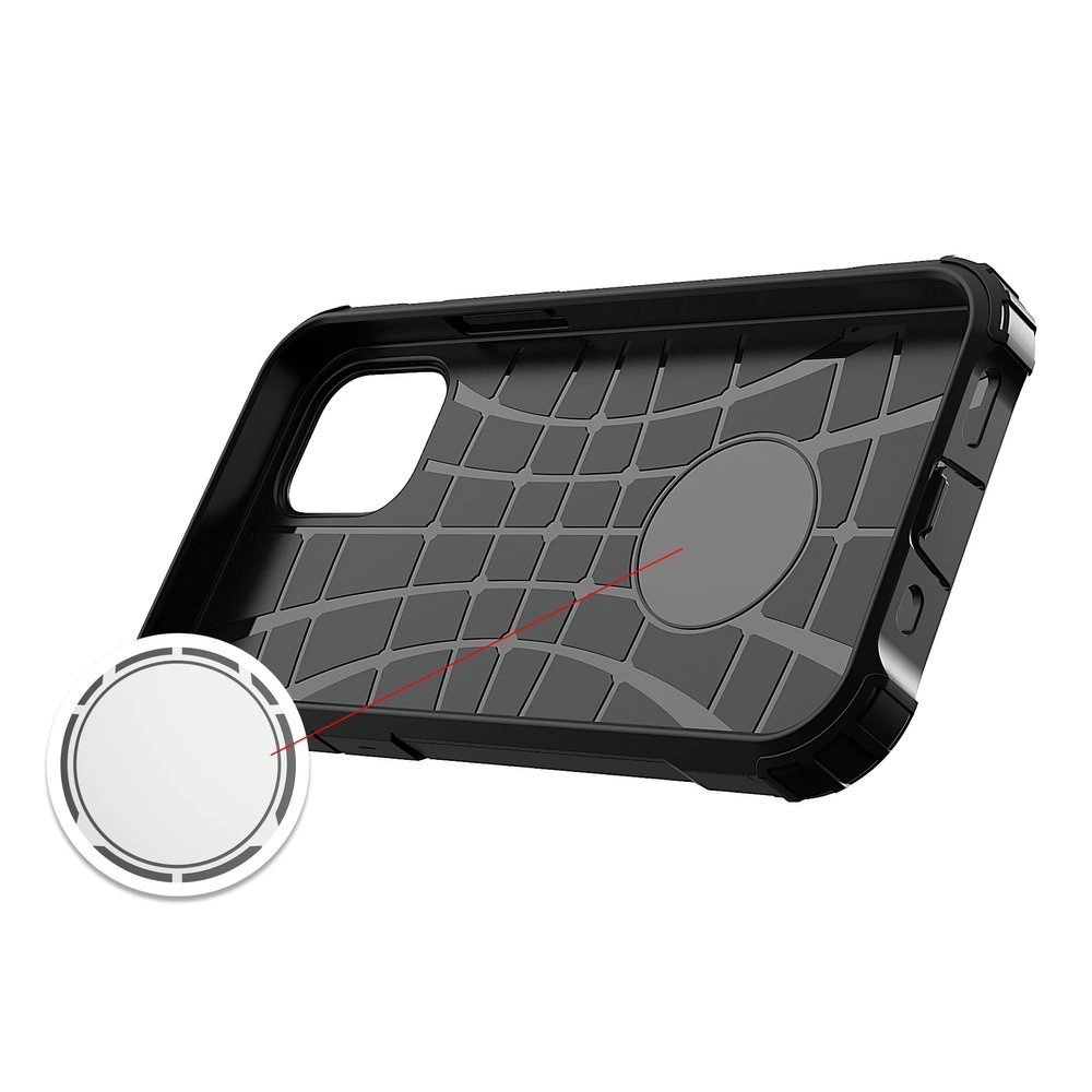 Hybrid Armor Case Tough Rugged Cover for iPhone 12 Pro Max blackeng