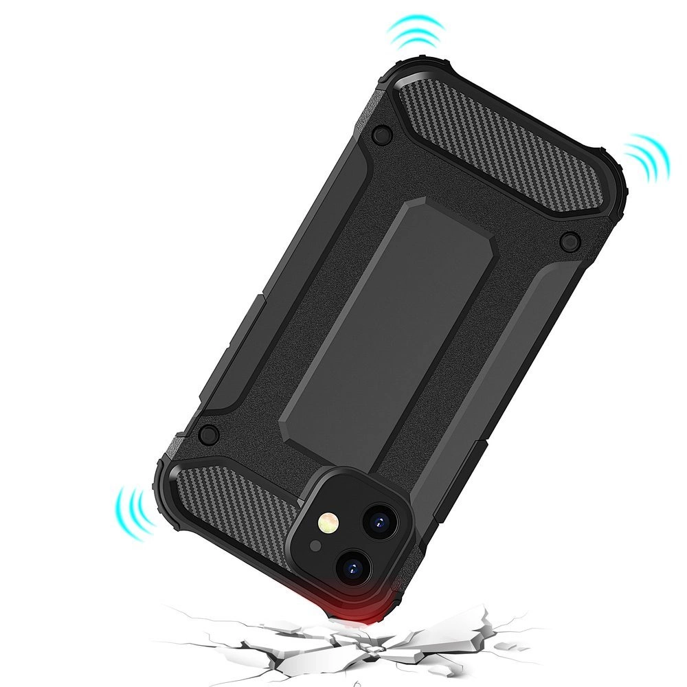 Hybrid Armor Case Tough Rugged Cover for iPhone 12 Pro Max blackeng