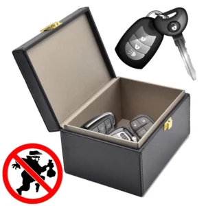 Signal blocking chest Radio blocking Faraday Box for car keys smartphone blackeng
