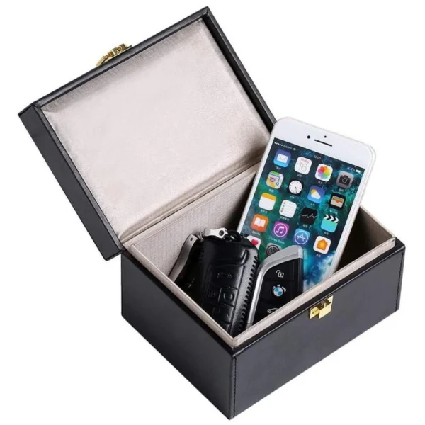 Signal blocking chest Radio blocking Faraday Box for car keys smartphone blackeng