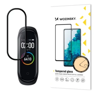 Wozinsky Full Glue Screen Protector Film Full Coveraged with Frame Case Friendly for Xiaomi Mi Band 6 / Mi Band 5 blackeng