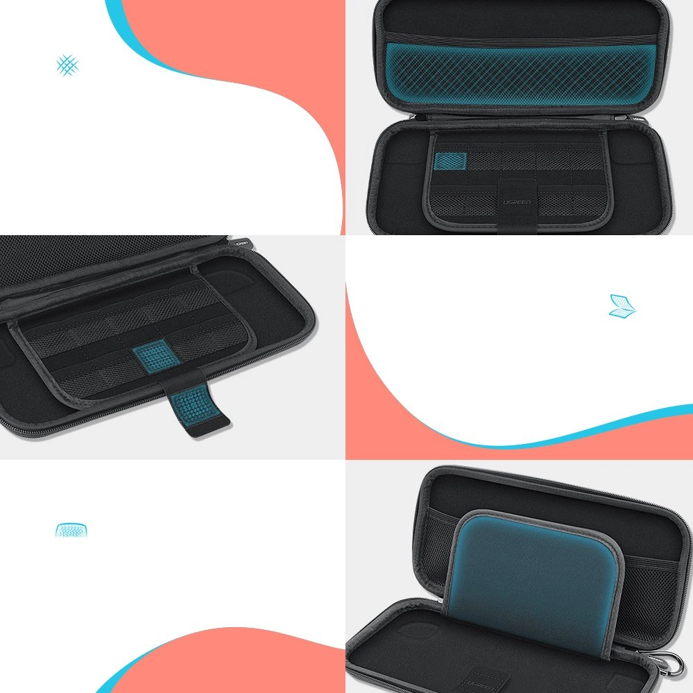 Ugreen Case Box for Nintendo Switch and Accessories 26 cm x 12 cm x 4 cm black (LP174 50974)eng