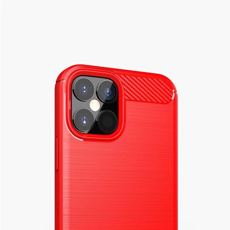 Carbon Case Flexible Cover TPU Case for iPhone 12 mini blackeng