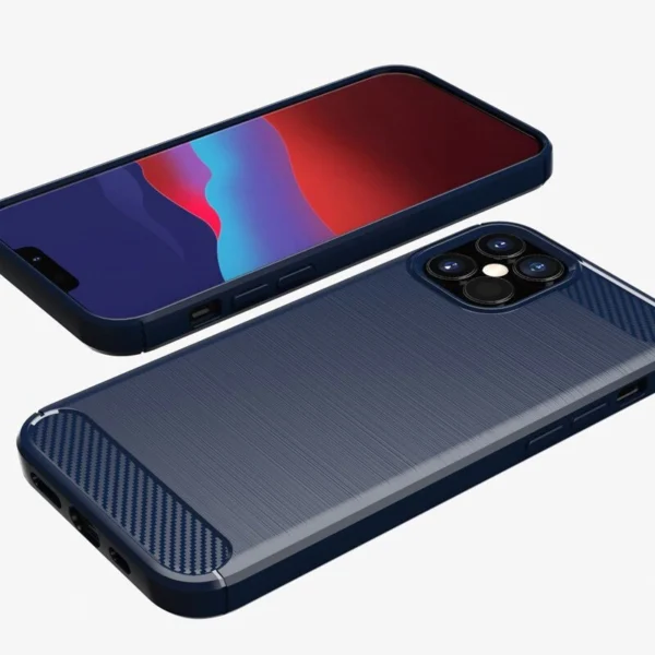Carbon Case Flexible Cover TPU Case for iPhone 12 mini blackeng