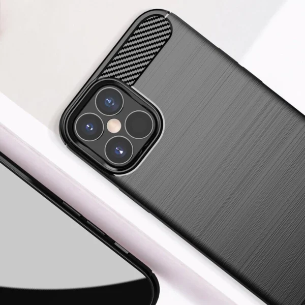 Carbon Case Flexible Cover TPU Case for iPhone 12 mini blackeng