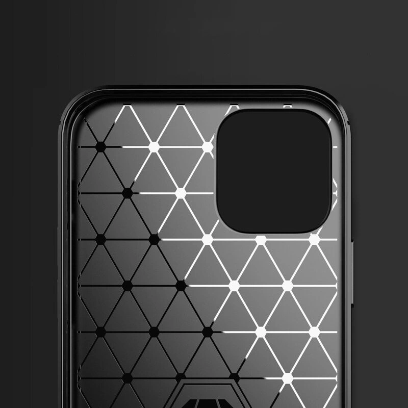 Carbon Case Flexible Cover TPU Case for iPhone 12 mini blackeng