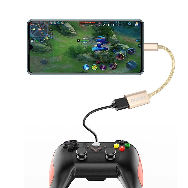 Dudao adapter cable OTG USB 2.0 to USB Type C gray (L15T)eng