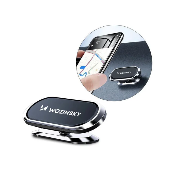 Wozinsky Self-adhesive Magnetic 360 Car Dashboard Mount Silver (WMH-06)eng