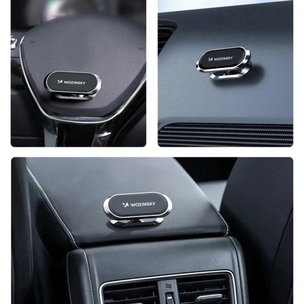 Wozinsky Self-adhesive Magnetic 360 Car Dashboard Mount Silver (WMH-06)eng