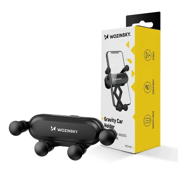 Wozinsky car phone holder gravity for ventilation grille black (WCH-05)eng