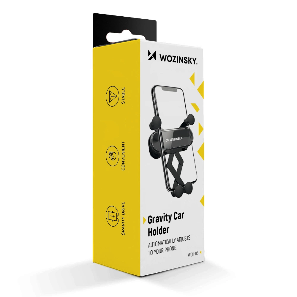 Wozinsky car phone holder gravity for ventilation grille black (WCH-05)eng