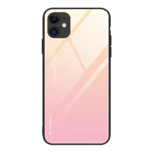 Gradient Glass Durable Cover with Tempered Glass Back iPhone 12 mini pinkeng