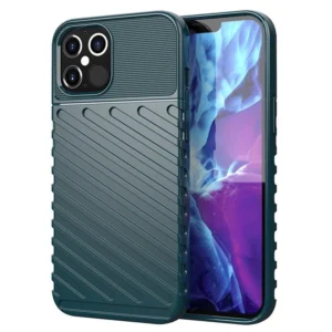 Thunder Case Flexible Tough Rugged Cover TPU Case for iPhone 12 Pro / iPhone 12 greeneng