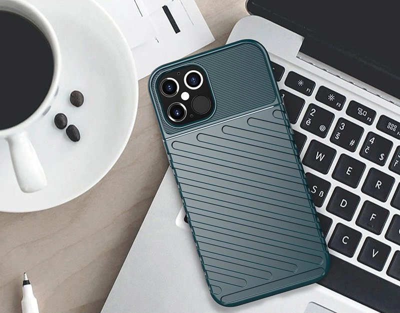 Thunder Case Flexible Tough Rugged Cover TPU Case for iPhone 12 Pro / iPhone 12 greeneng