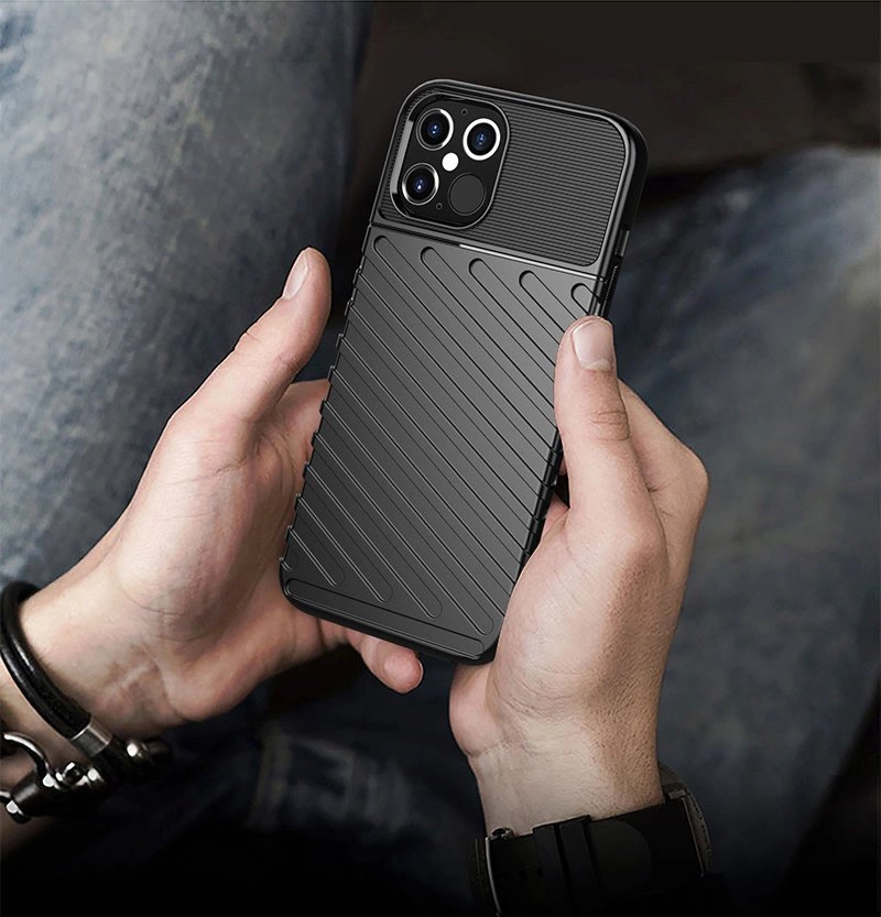 Thunder Case Flexible Tough Rugged Cover TPU Case for iPhone 12 Pro / iPhone 12 greeneng