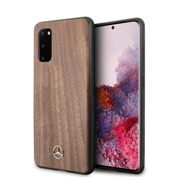 Mercedes MEHCS62VWOLB S20 G980 hard case brązowy/brown Wood Line Walnuteng