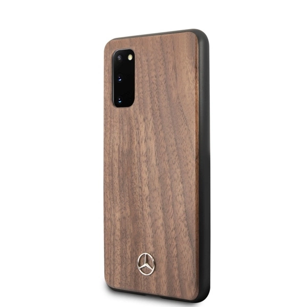 Mercedes MEHCS62VWOLB S20 G980 hard case brązowy/brown Wood Line Walnuteng
