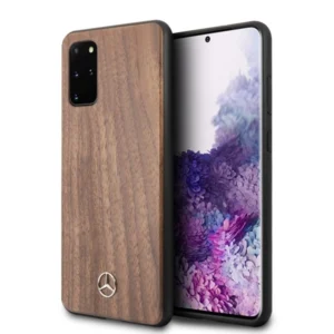 Mercedes MEHCS67VWOLB S20+ G985 hard case brązowy/brown Wood Line Walnuteng