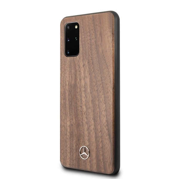 Mercedes MEHCS67VWOLB S20+ G985 hard case brązowy/brown Wood Line Walnuteng