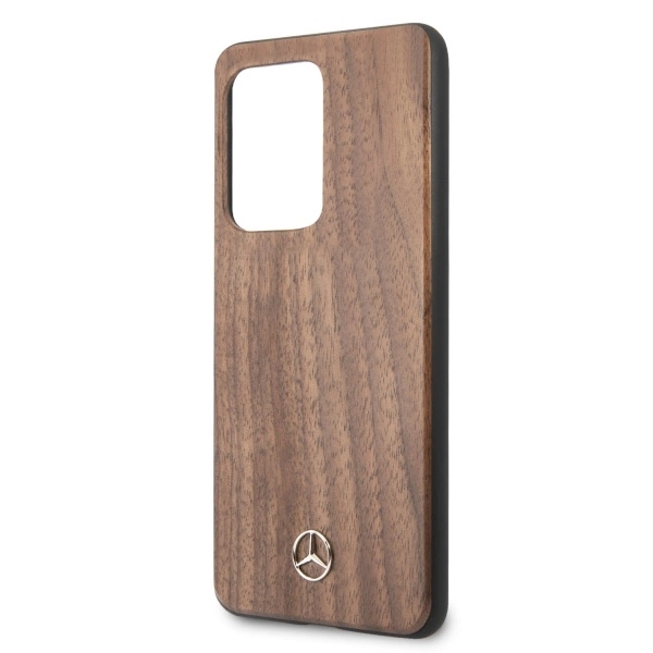 Mercedes MEHCS69VWOLB S20 Ultra G988 hard case brązowy/brown Wood Line Walnuteng