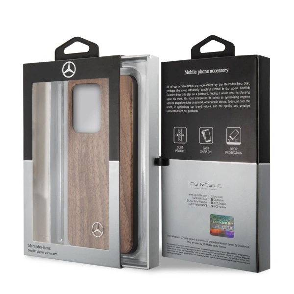 Mercedes MEHCS69VWOLB S20 Ultra G988 hard case brązowy/brown Wood Line Walnuteng